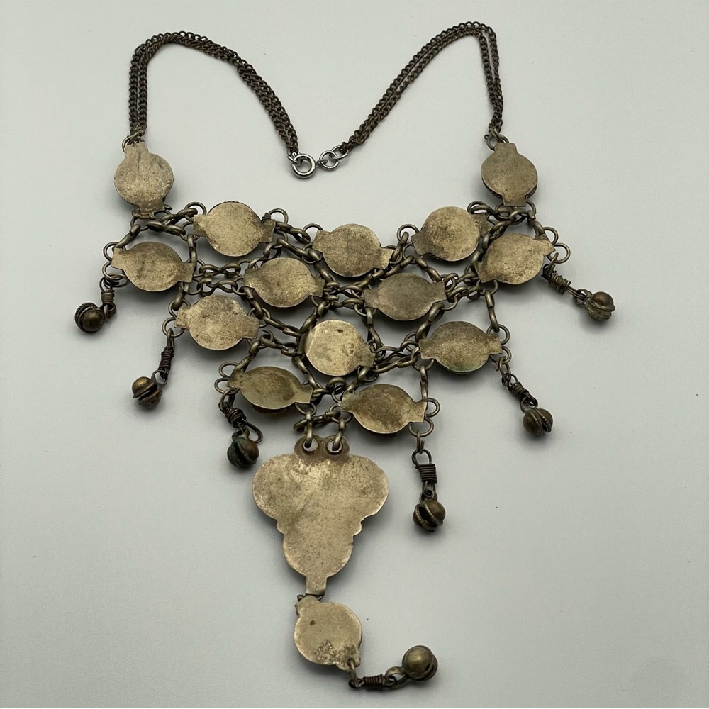 Vintage Tribal Agate Bib/Choker Necklace - Picture 5 of 6